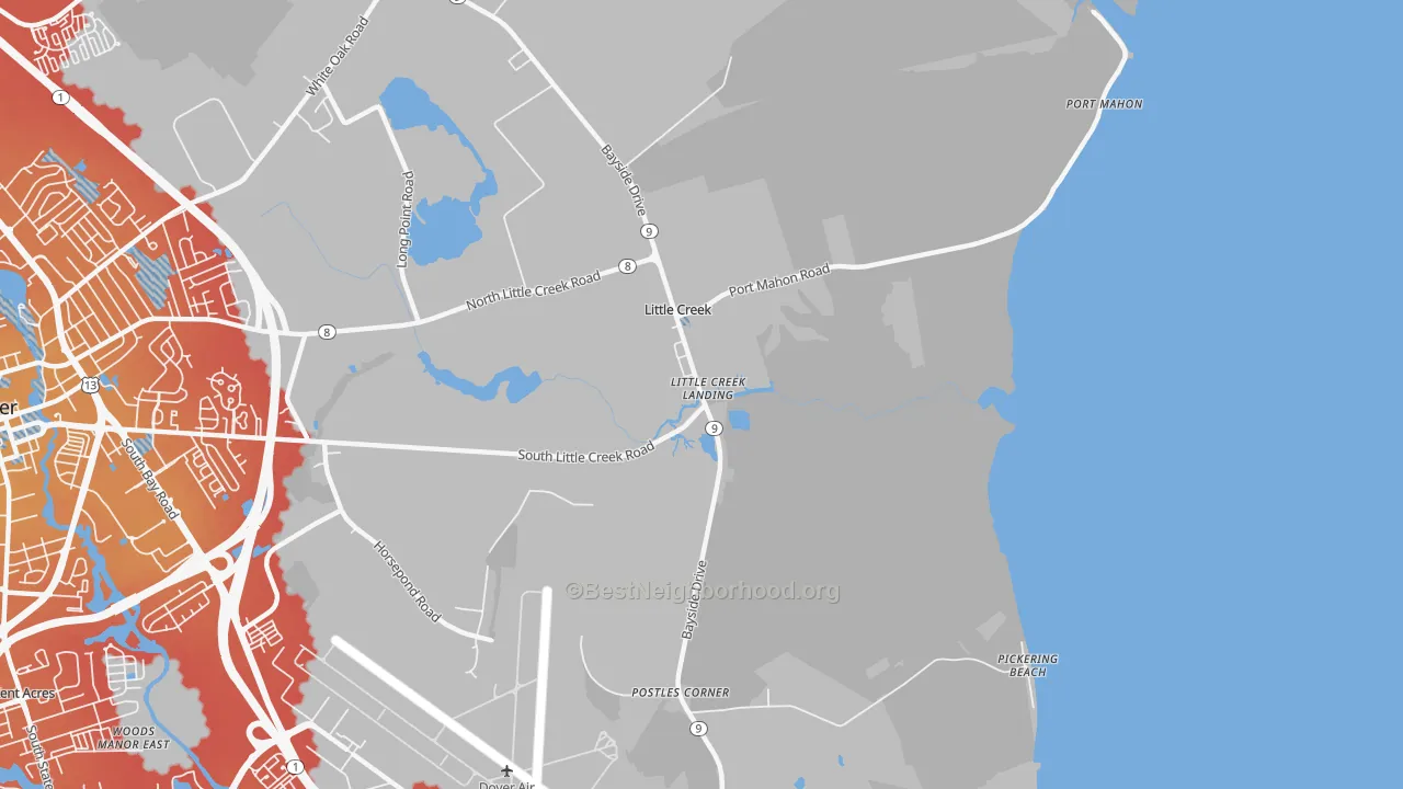 Transit Grade map of Little Creek, DE