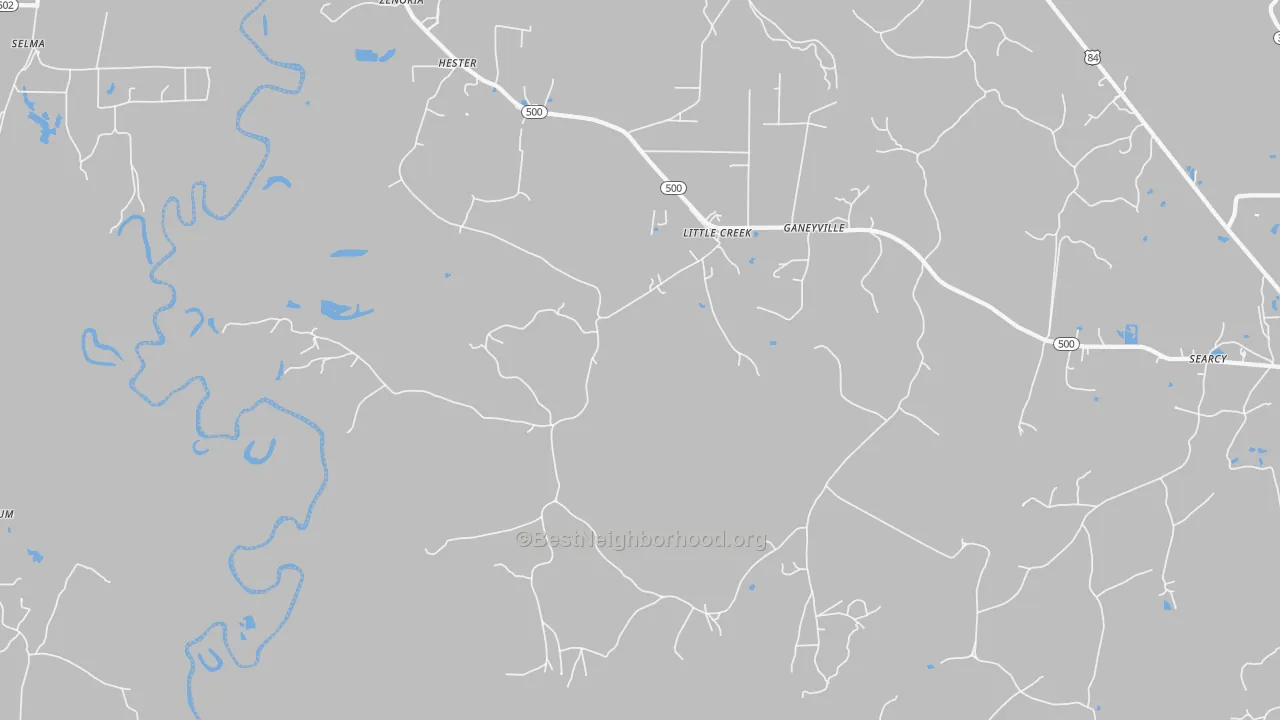 Transit Grade map of Little Creek, LA