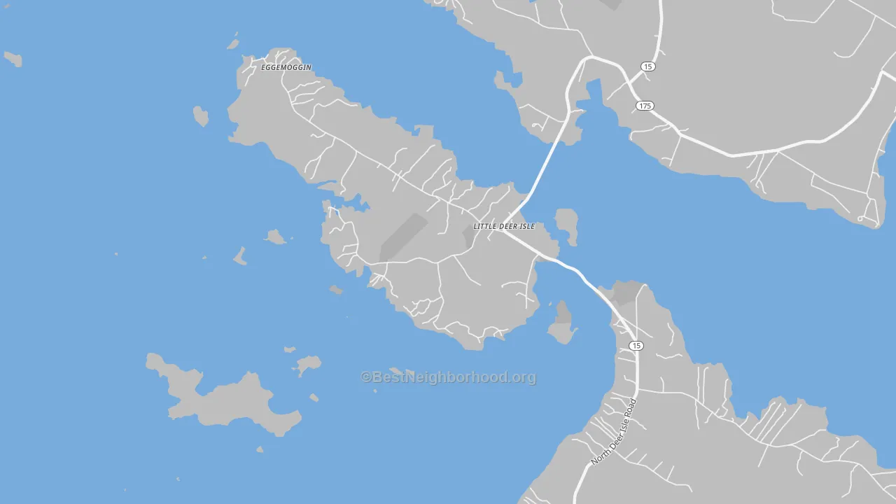 Transit Grade map of Little Deer Isle, ME