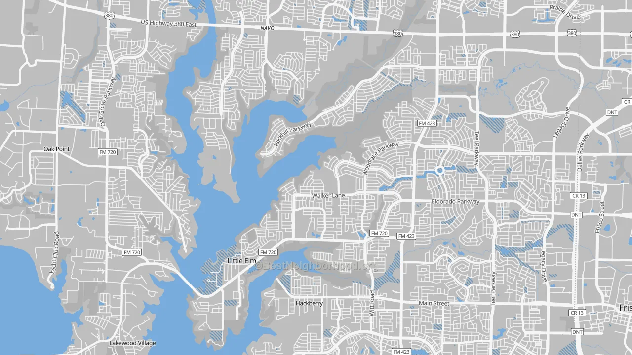 Transit Grade map of Little Elm, TX
