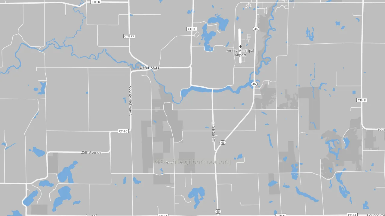 Transit Grade map of Little Falls, WI