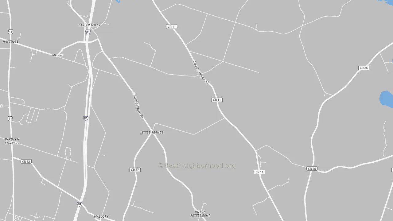Transit Grade map of Little France, NY