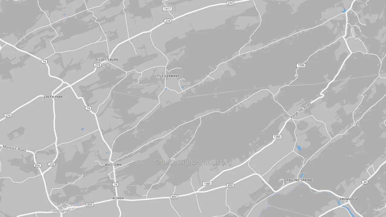 Transit Grade map of Little Germany, PA