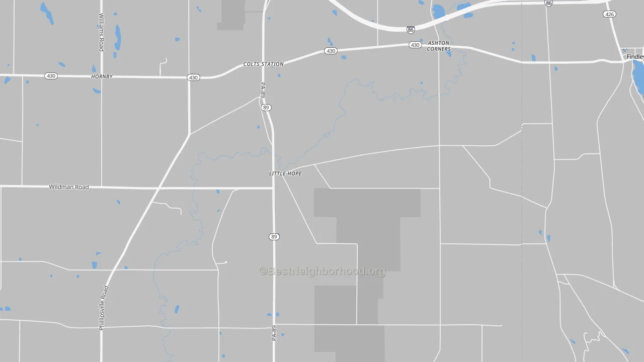 Transit Grade map of Little Hope, PA