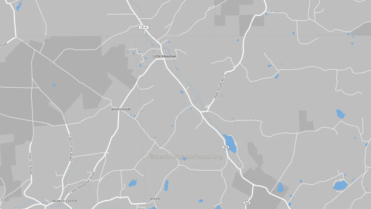 Transit Grade map of Little Meadows, PA