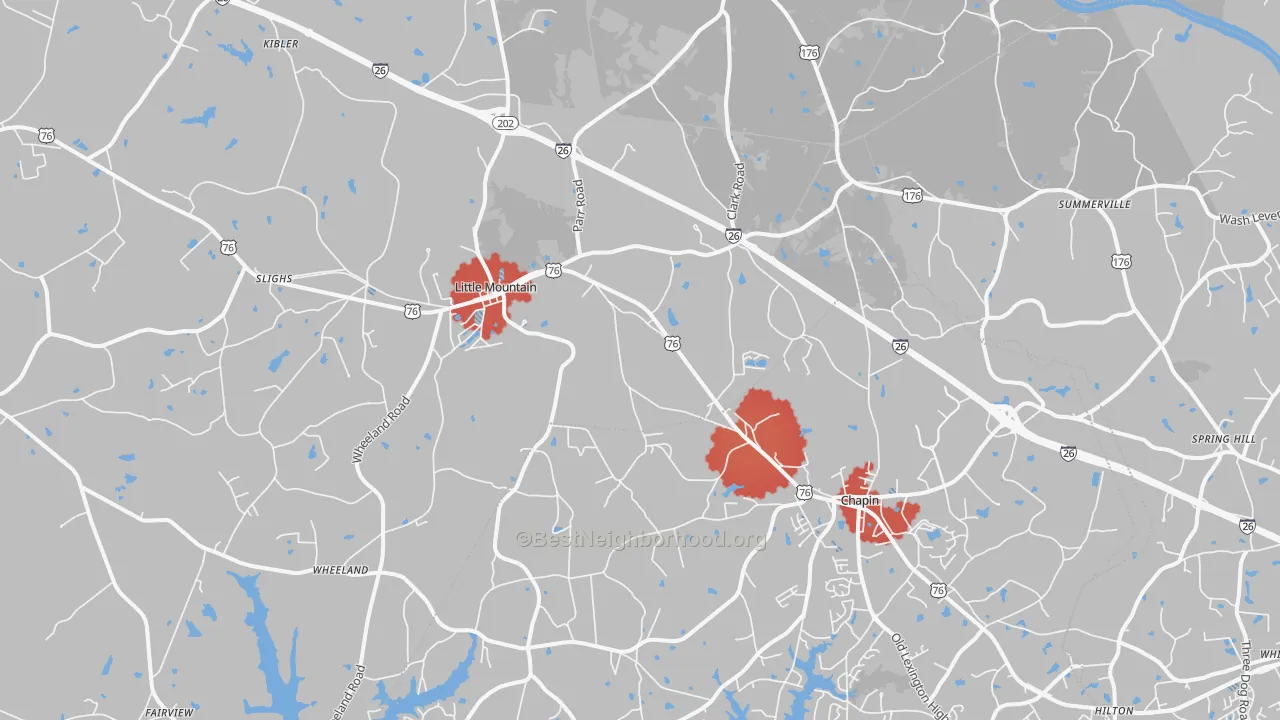 Transit Grade map of Little Mountain, SC