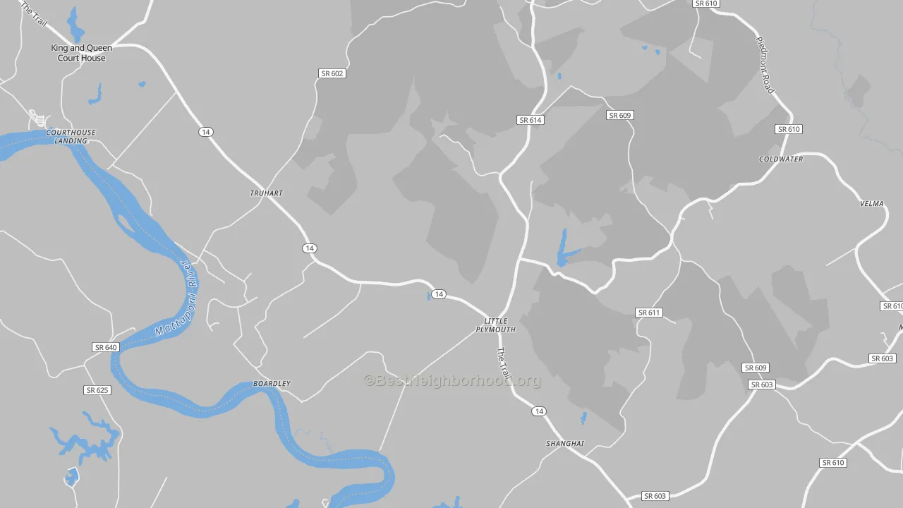 Transit Grade map of Little Plymouth, VA