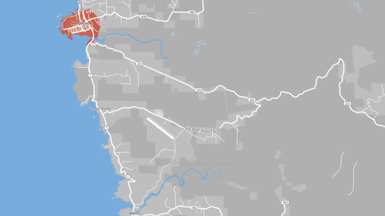 Transit Grade map of Little River, CA