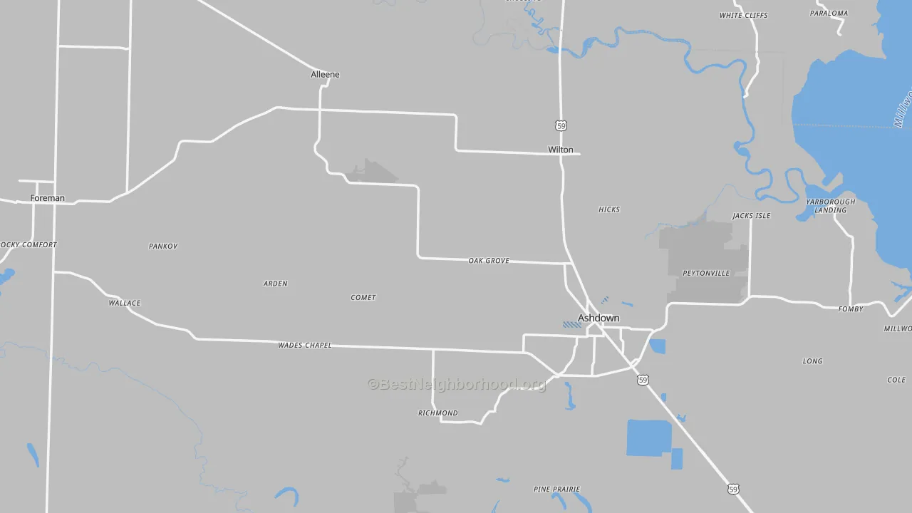 Transit Grade map of Little River County, AR