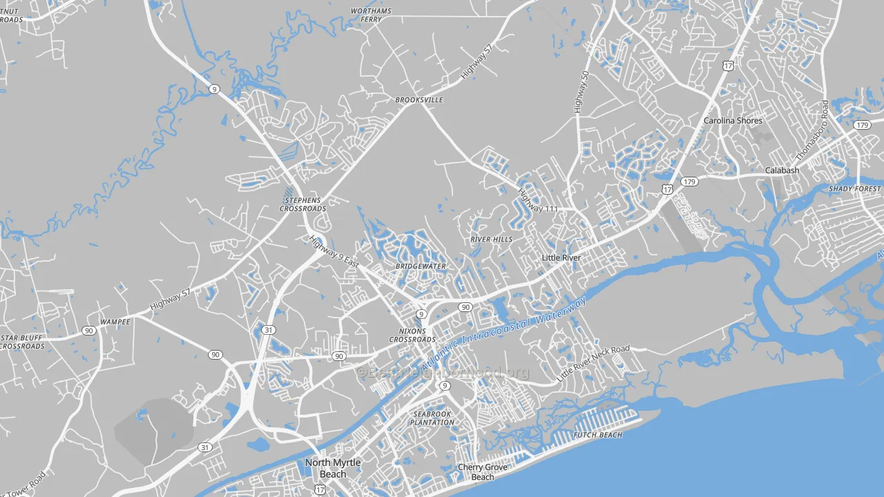 Transit Grade map of Little River, SC