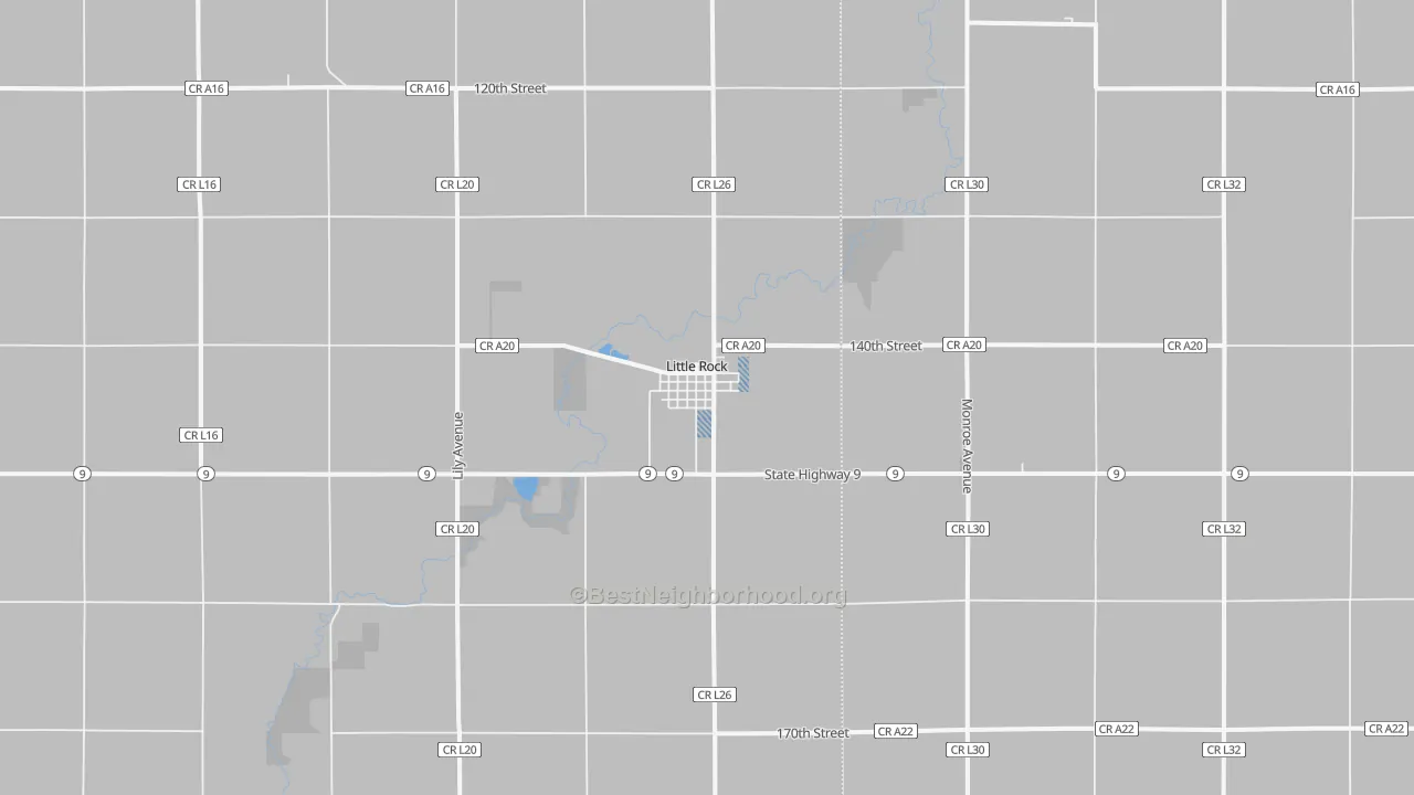 Transit Grade map of Little Rock, IA