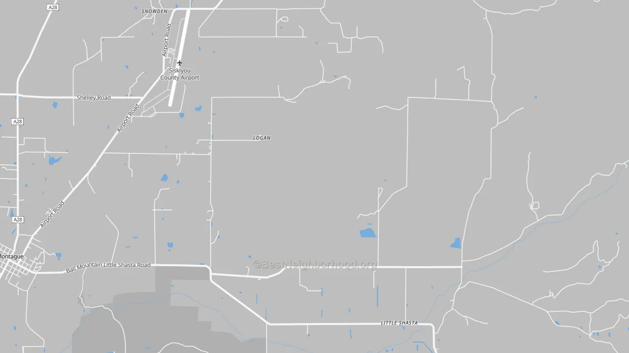 Transit Grade map of Little Shasta, CA