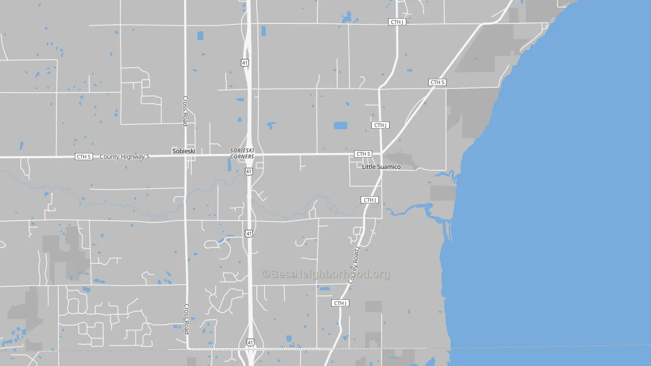 Transit Grade map of Little Suamico, WI