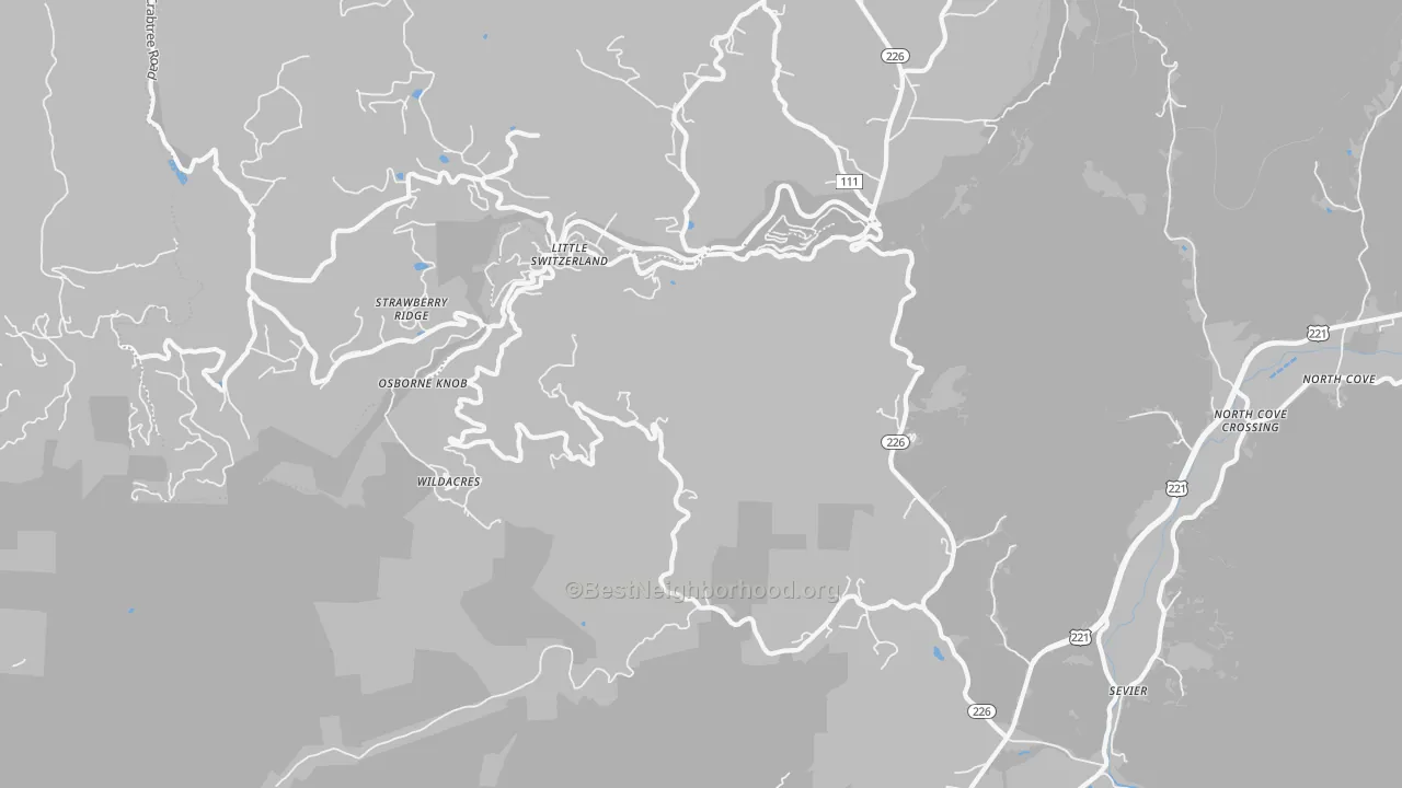 Transit Grade map of Little Switzerland, NC