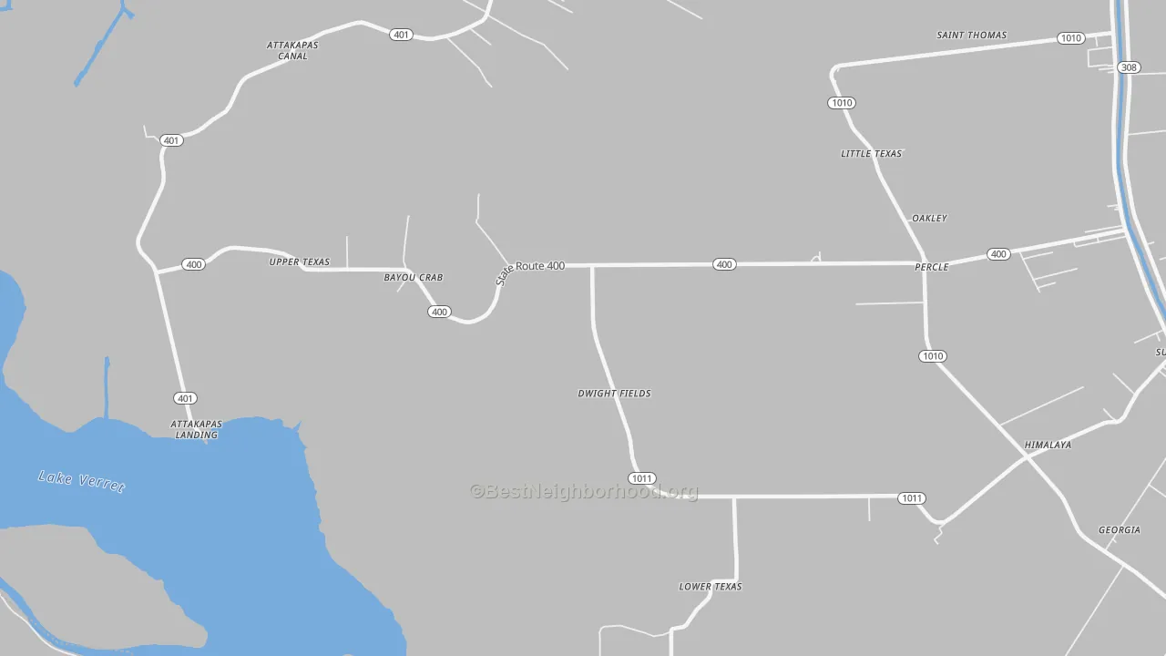 Transit Grade map of Little Texas, LA