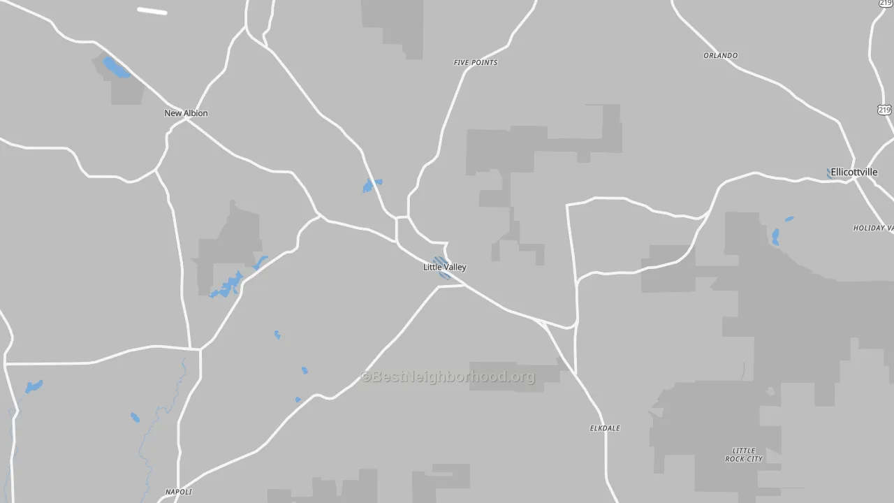 Transit Grade map of Little Valley, NY