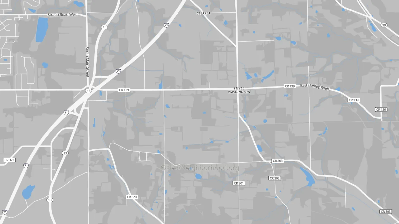 Transit Grade map of Little Washington, OH