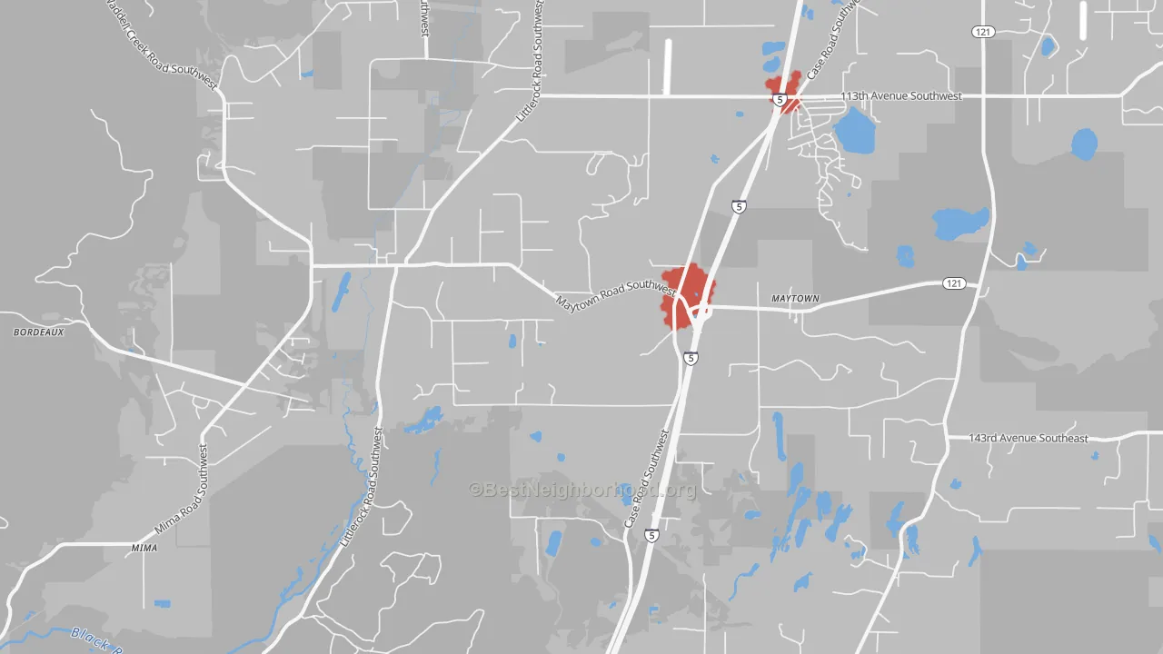 Transit Grade map of Littlerock, WA