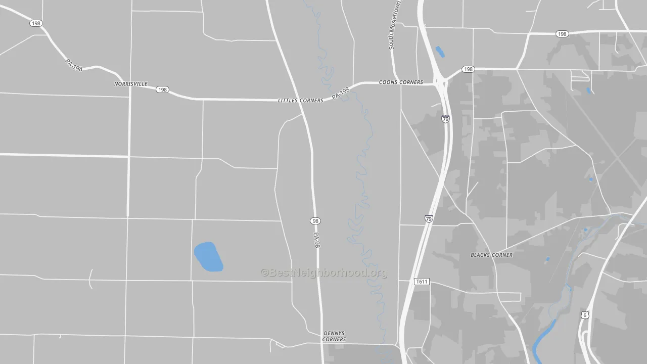 Transit Grade map of Littles Corners, PA