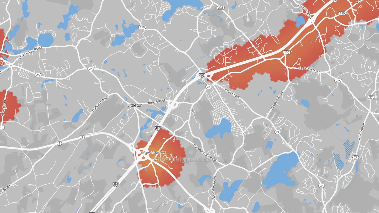 Transit Grade map of Littleton, MA