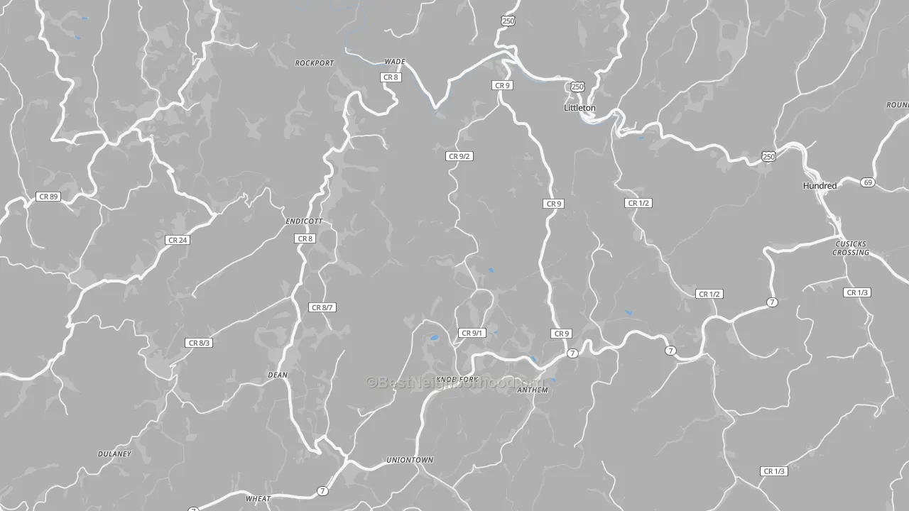 Transit Grade map of Littleton, WV