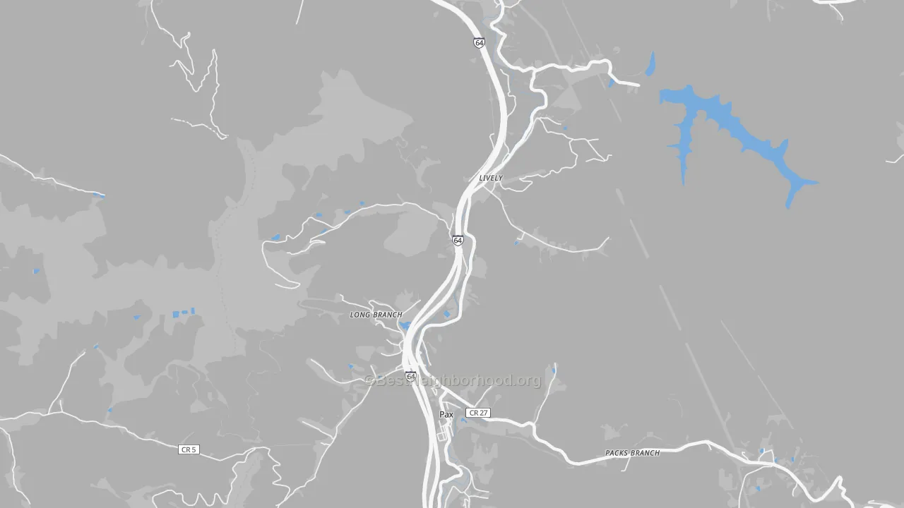 Transit Grade map of Lively, WV