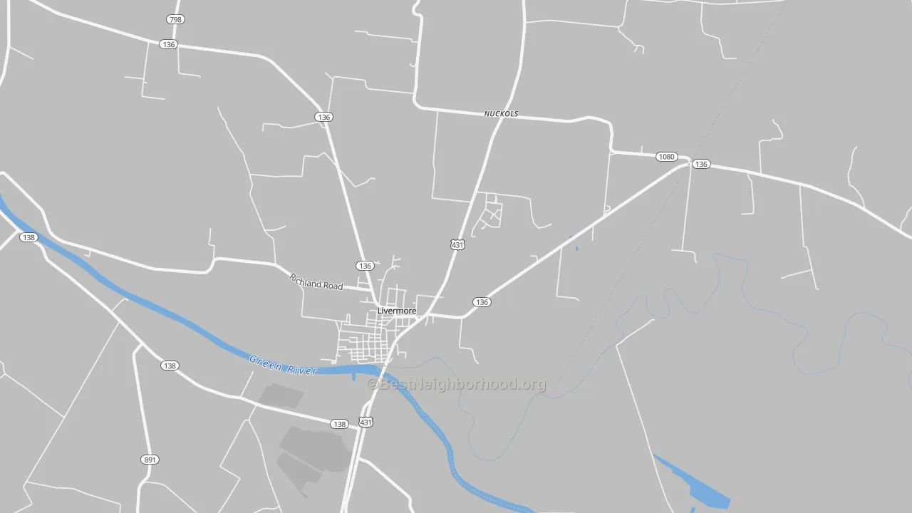 Transit Grade map of Livermore, KY
