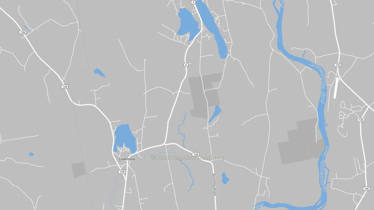 Transit Grade map of Livermore, ME