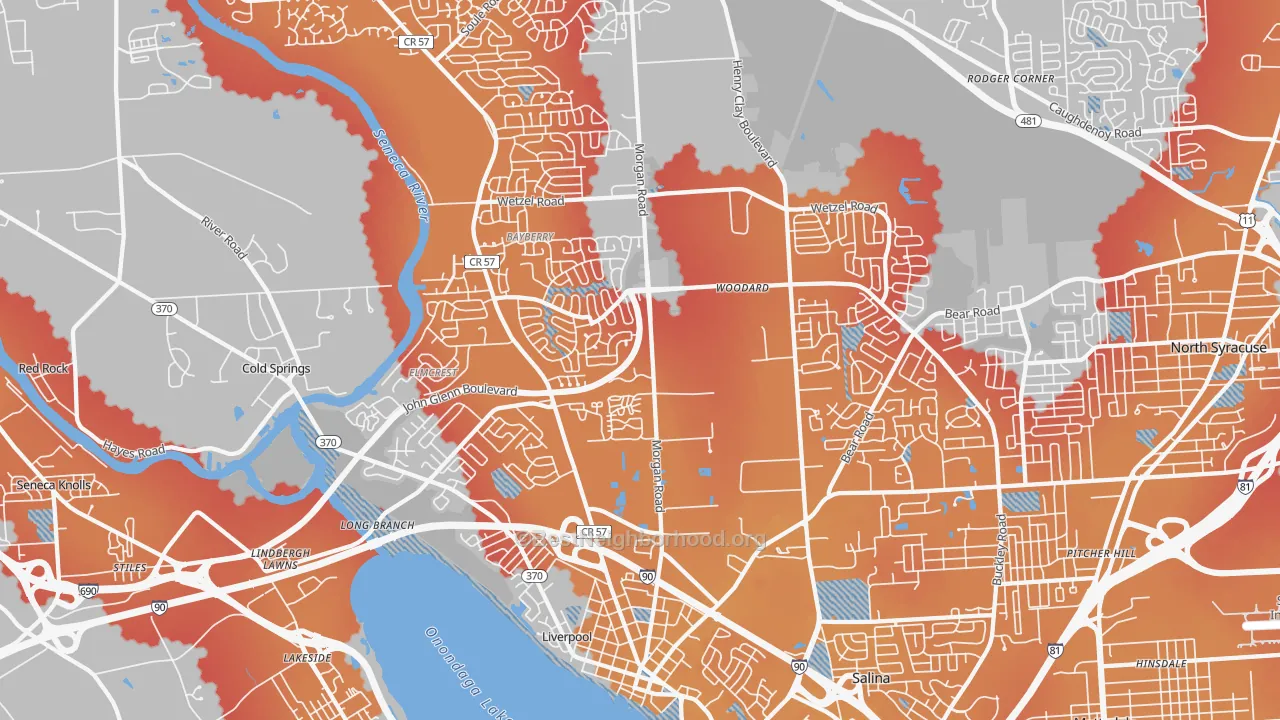 Transit Grade map of Liverpool, NY
