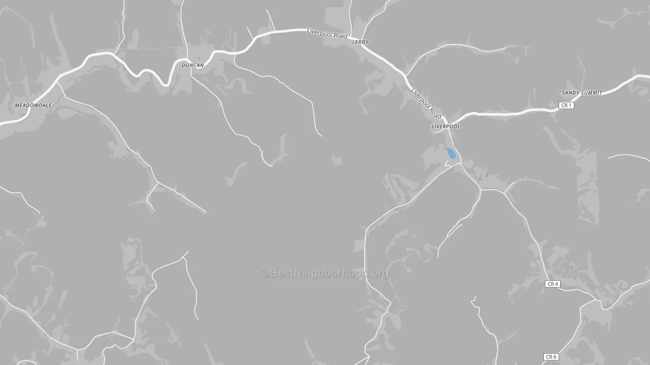 Transit Grade map of Liverpool, WV