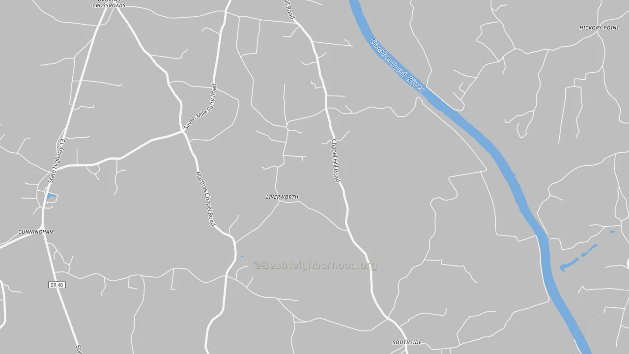 Transit Grade map of Liverwort, TN