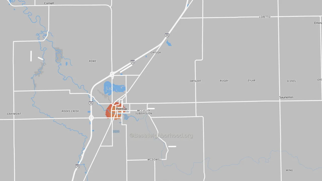 Transit Grade map of Livingston County, IL