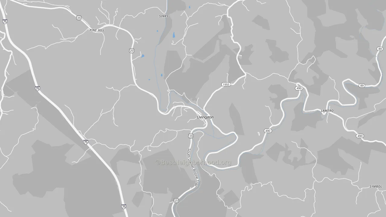 Transit Grade map of Livingston, KY