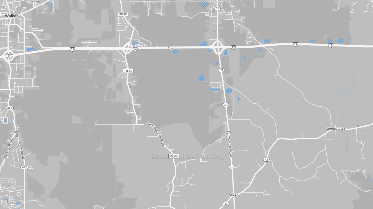 Transit Grade map of Livingston, LA