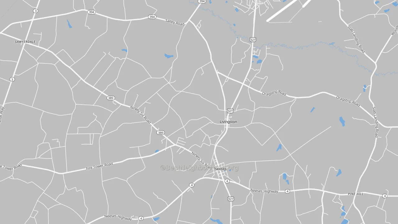 Transit Grade map of Livingston, SC