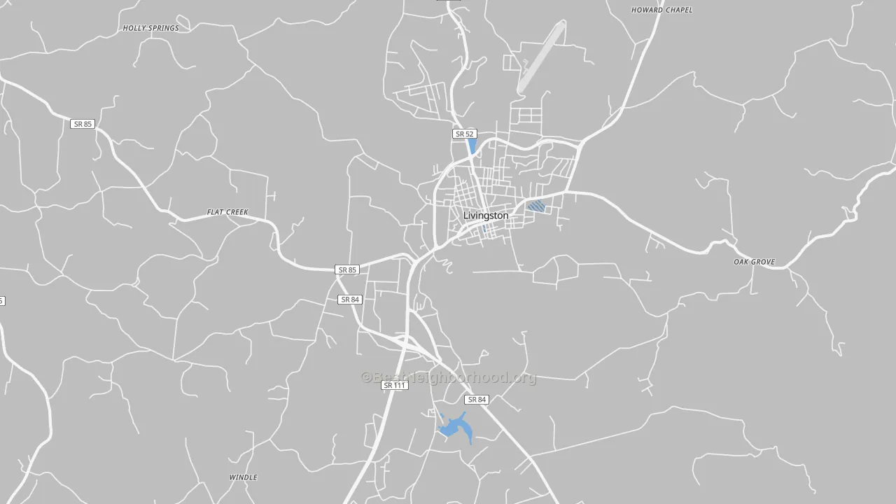 Transit Grade map of Livingston, TN