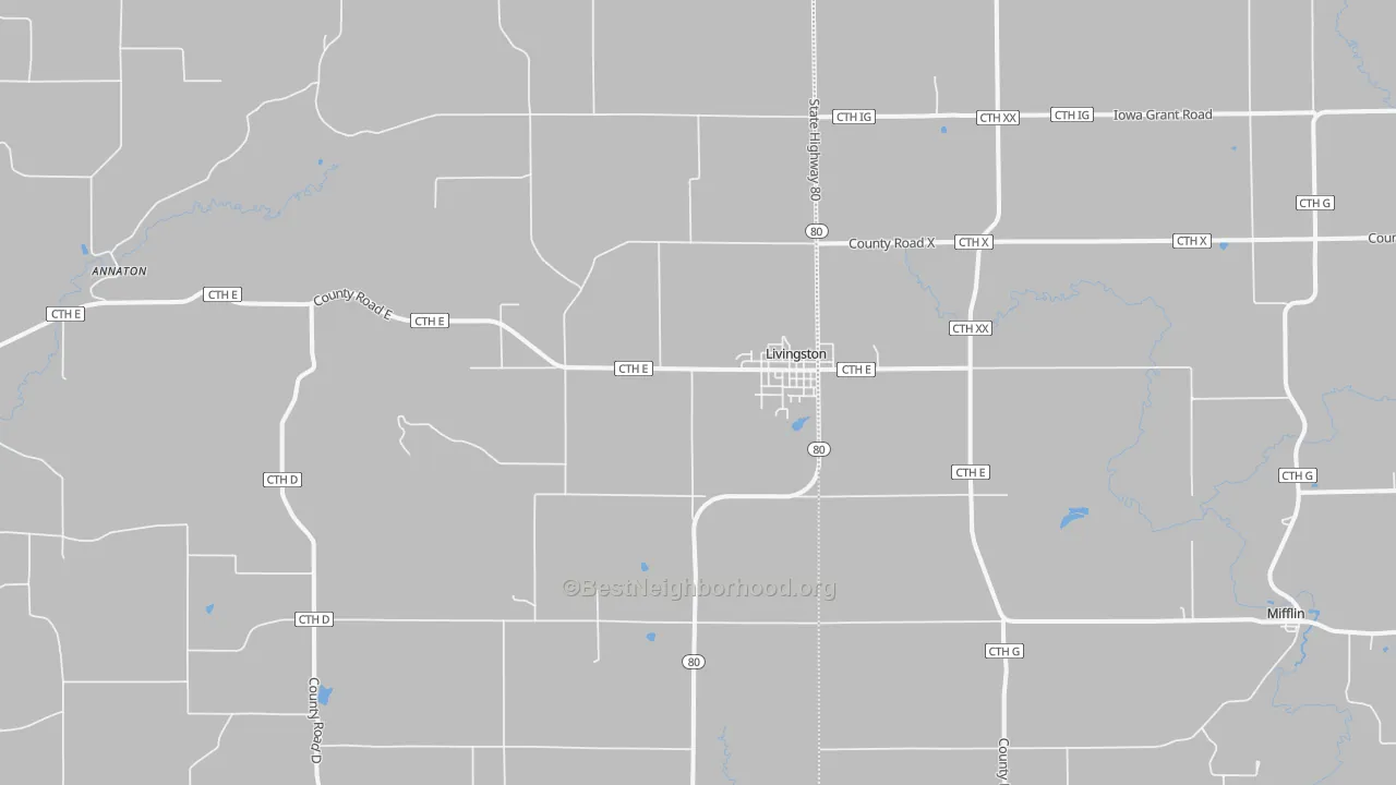 Transit Grade map of Livingston, WI
