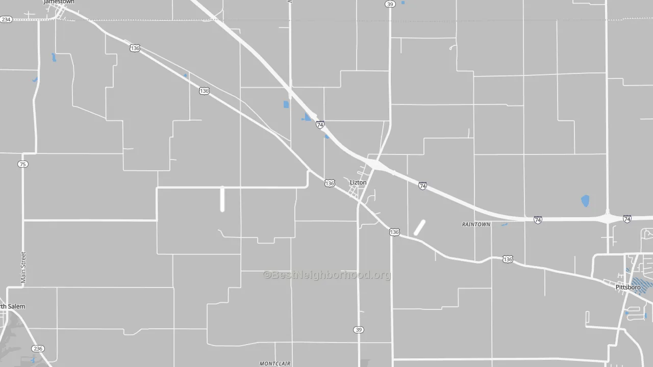 Transit Grade map of Lizton, IN