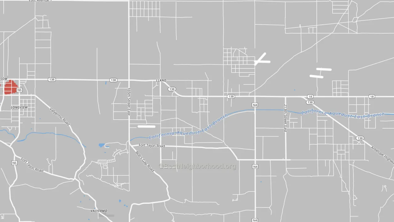 Transit Grade map of Llano, CA