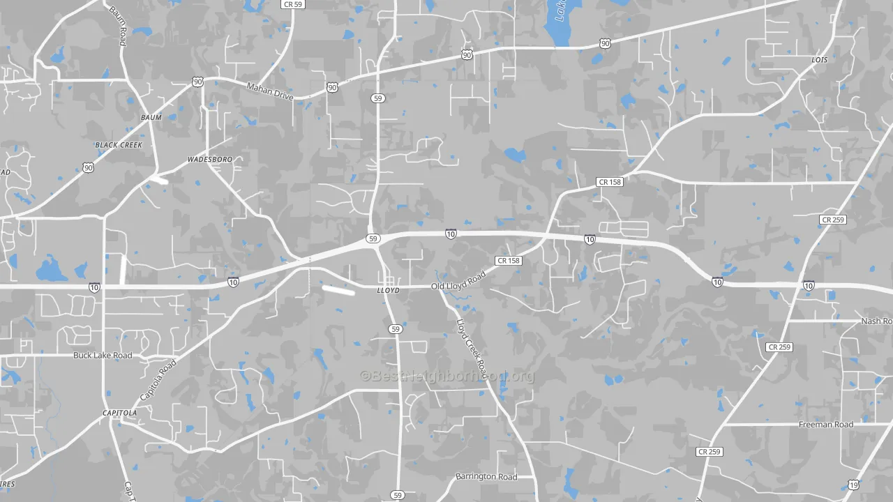 Transit Grade map of Lloyd, FL