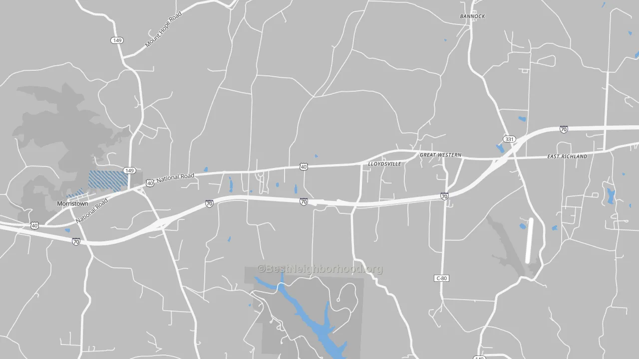 Transit Grade map of Lloydsville, OH