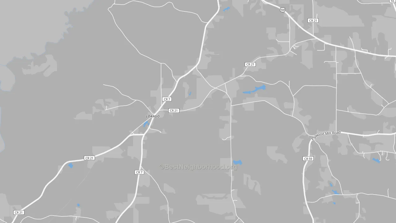 Transit Grade map of Loango, AL