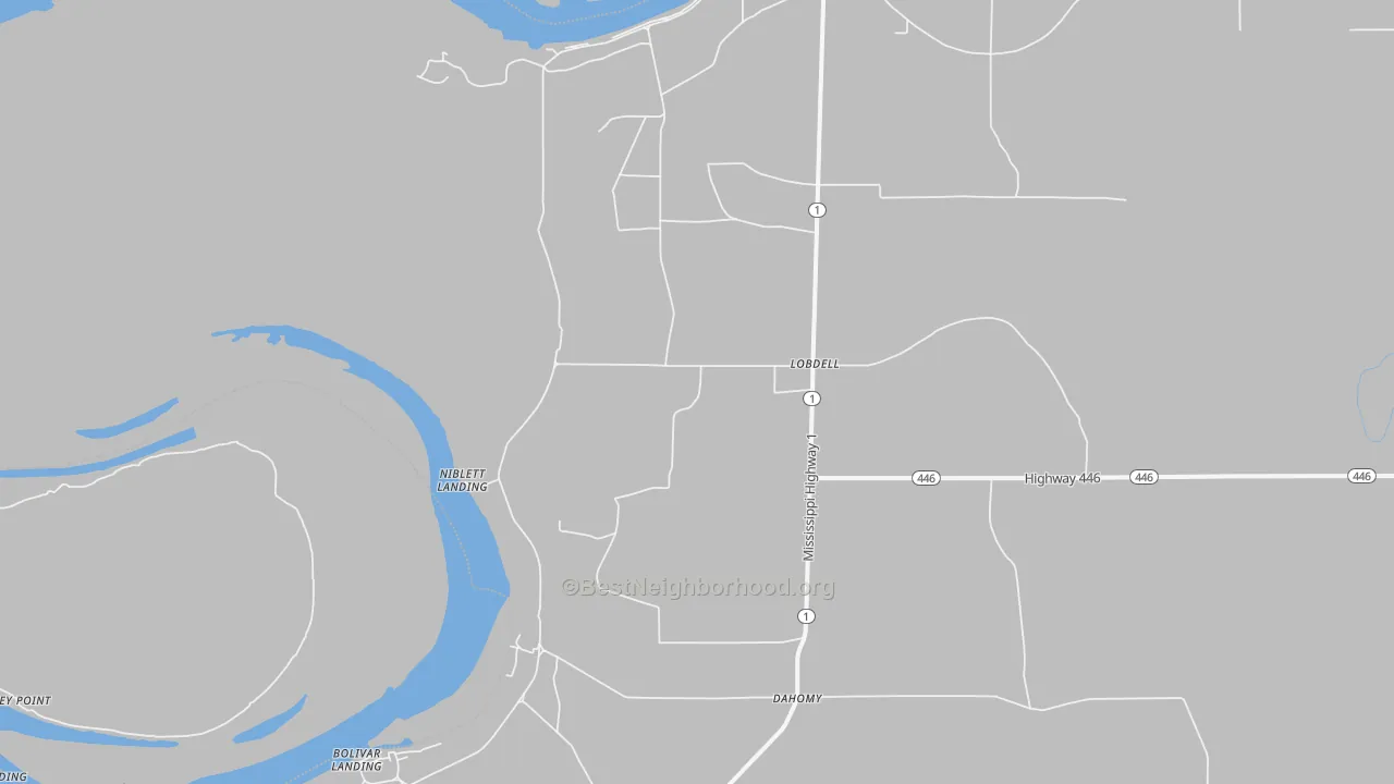 Transit Grade map of Lobdell, MS