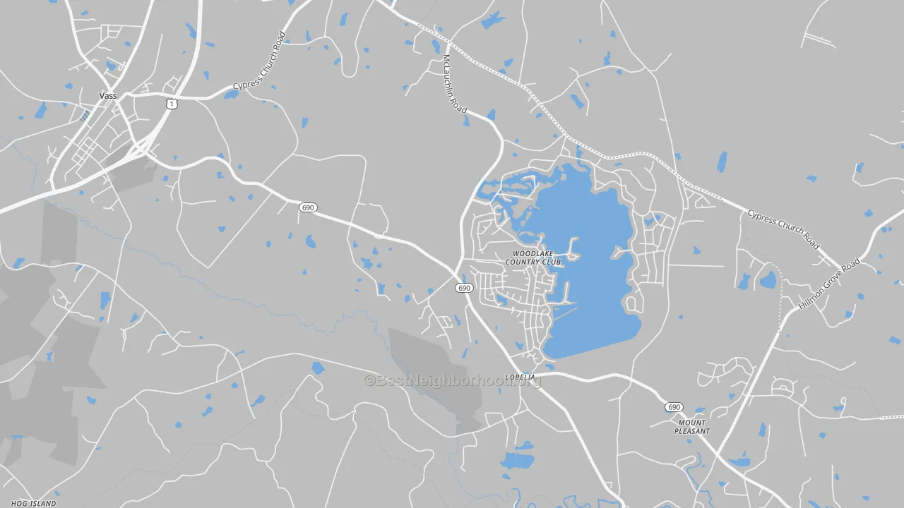 Transit Grade map of Lobelia, NC