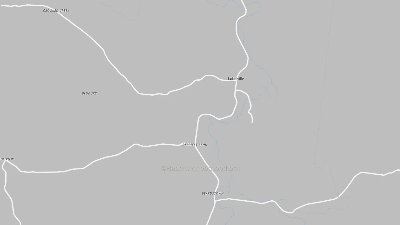 Transit Grade map of Lobelville, TN