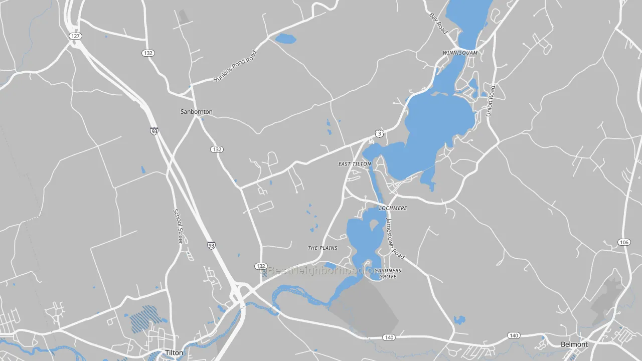 Transit Grade map of Lochmere, NH