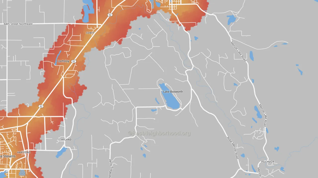 Transit Grade map of Lochsloy, WA