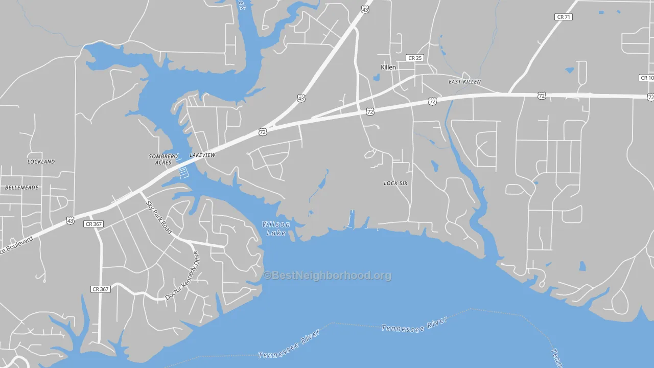 Transit Grade map of Lock Six, AL