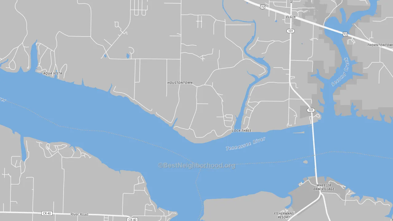 Transit Grade map of Lock Three, AL