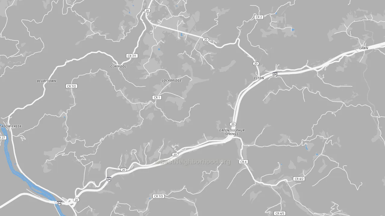 Transit Grade map of Lockbridge, WV